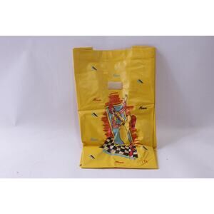 McDonald's, Yellow Plastic Lunch Bag, Reusable, 1988, Happy Meal, Ronald